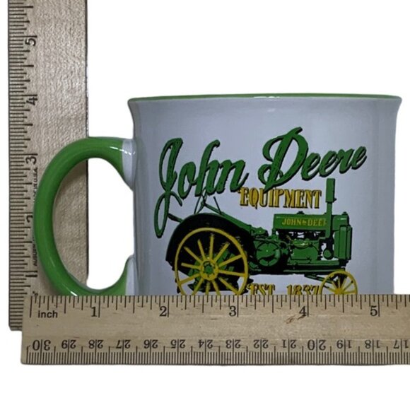 JOHN DEERE Jumbo Mug Tractor Officially Licensed 21.5 oz White Green Gift Mug - Picture 2 of 15